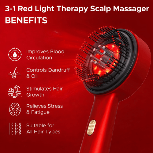 3 in 1 Red Light Therapy Hair Rejuvenation Oil Applicator & Comb - HighForYouStore