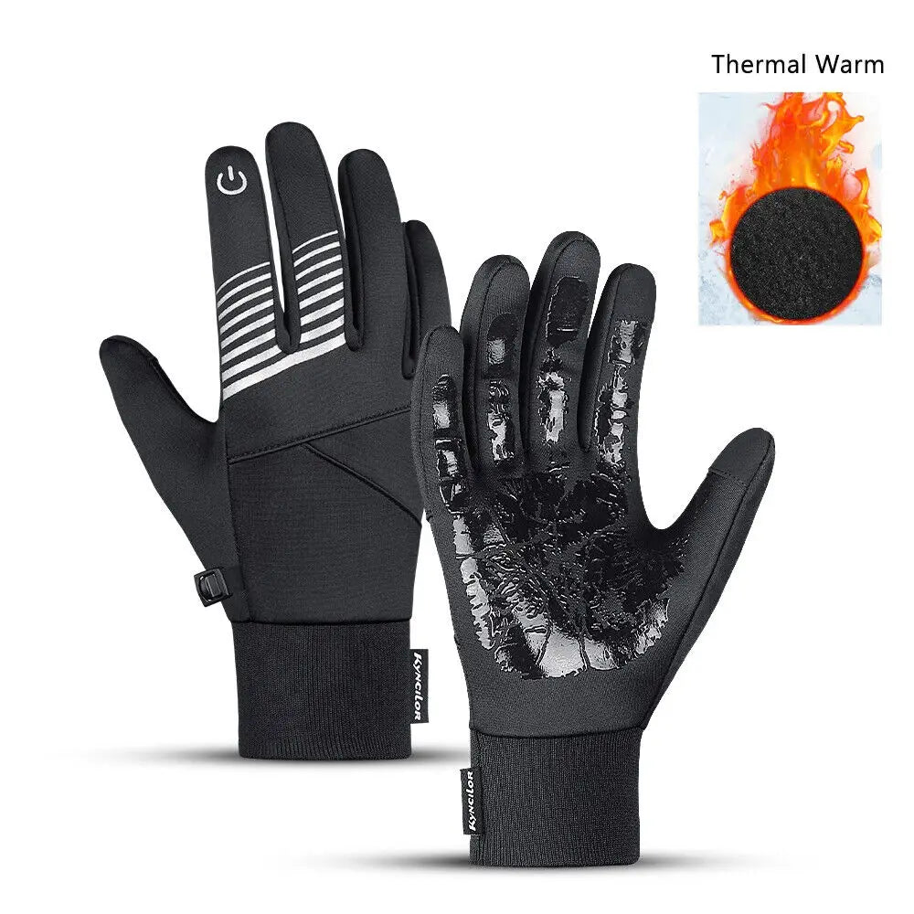 Winter Gloves With Velcro Buckle & Touch Screen Feature