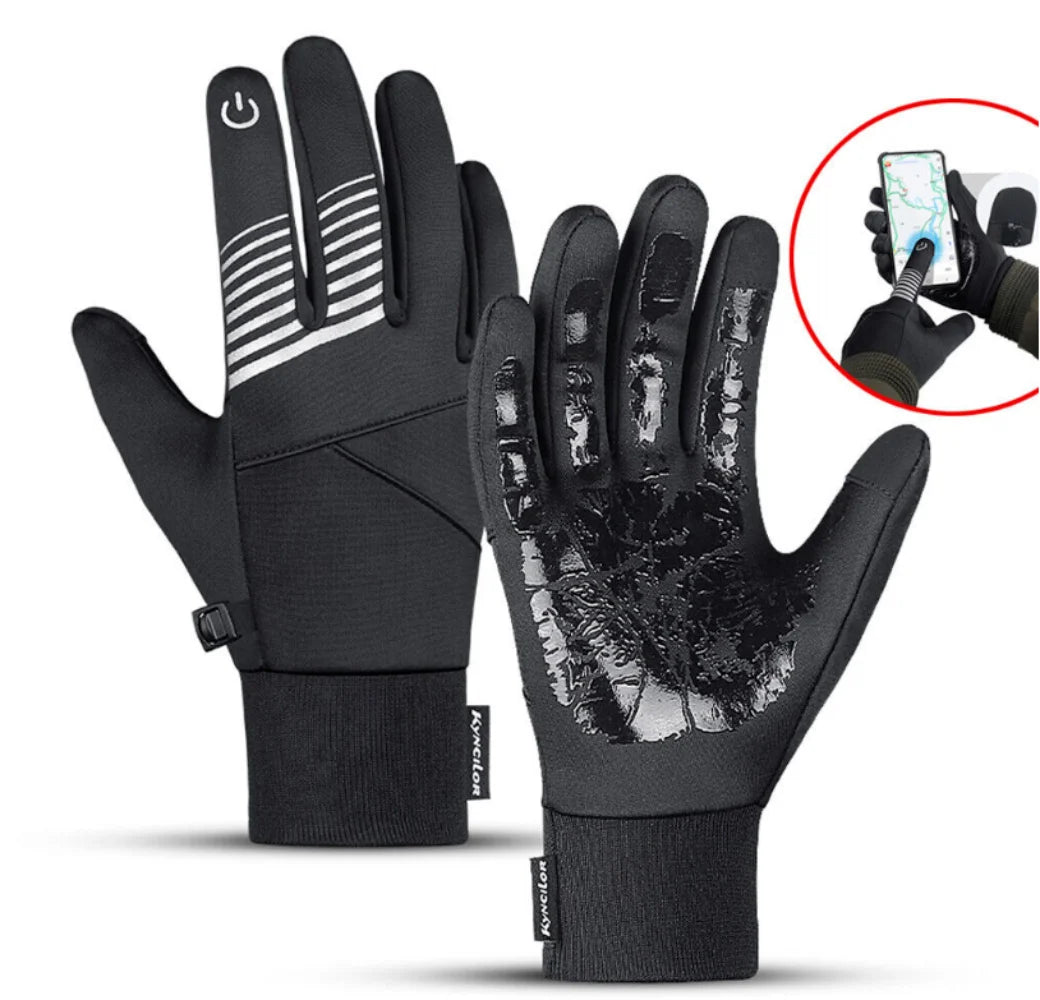Winter Gloves With Velcro Buckle & Touch Screen Feature