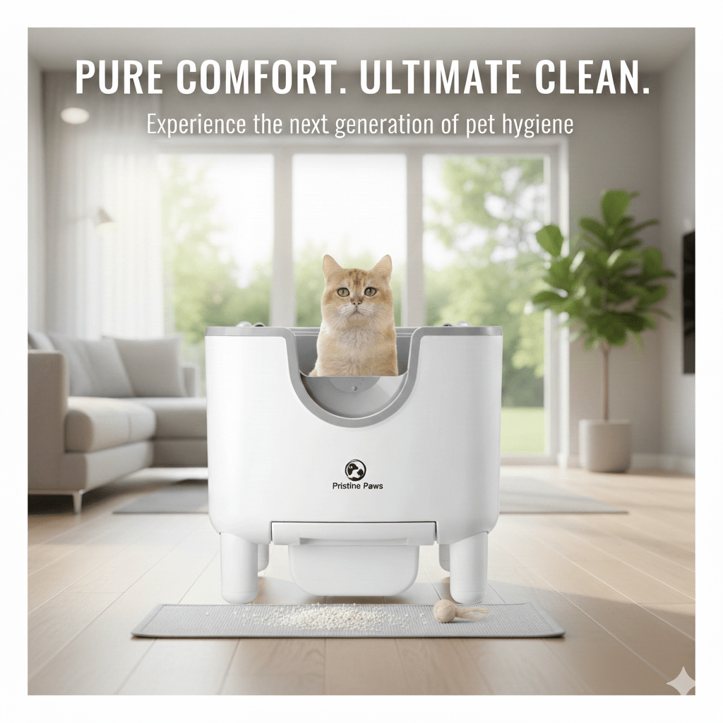 Pristine Paws Self - Cleaning Litter Box - HighForYouStore